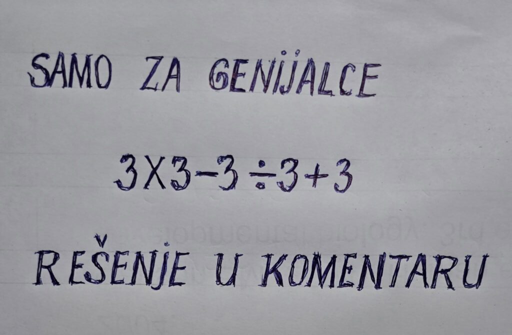 Zadatak iz osnovne matematike koji je zbunio mnoge: Da li znate tačan odgovor?